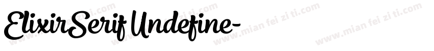 ElixirSerif Undefine字体转换